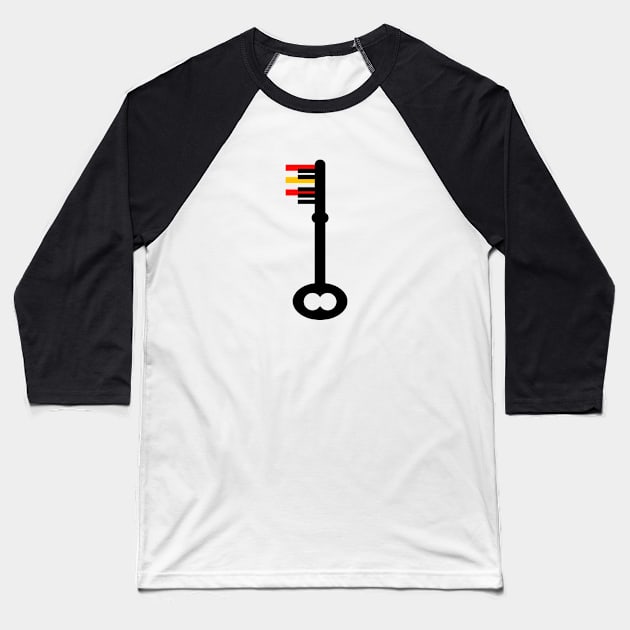 Spanish Key Baseball T-Shirt by viktorhertz